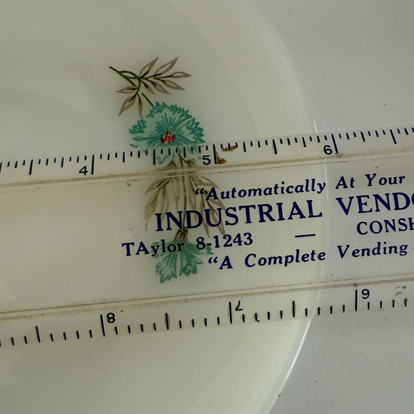 Vintage Anchor Hocking Fire King Bonnie Blue White with Blue Flowers Plate - Picture 7 of 7